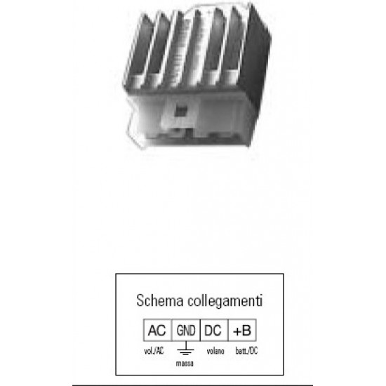 Voltage Regulator -EU- 4-pins- Minarelli 50 cc (before 2003), Morini 50 cc (type AH)