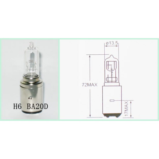 Light bulb -Taiwan- H6 BA20D-35W/35W halogen