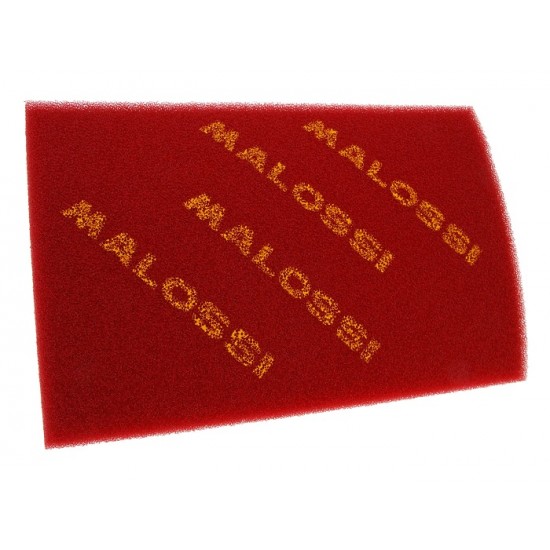 Air filter -MALOSSI - double red foam, материя за изрязване 210mm x 297 mm
