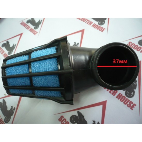 Air filter -Polini- angle-90° connection 37mm к.2045