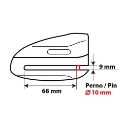 Zámek na brzdový kotouč -LAMPA- pro díru - Ø 10mm