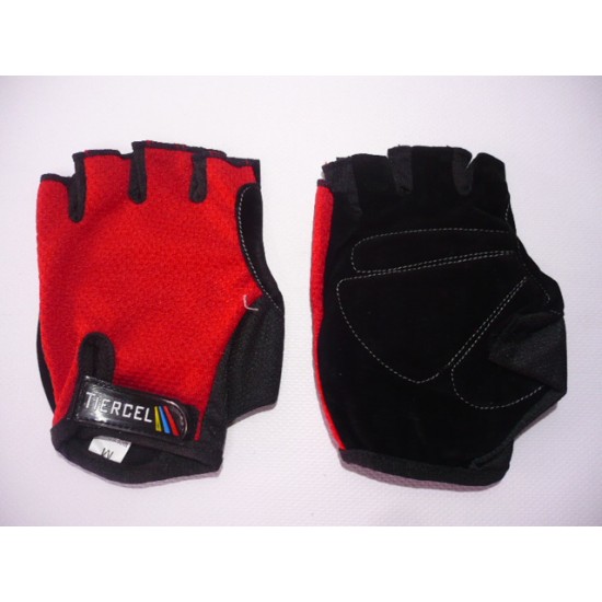 GLOVES -TRICEL- without fingers, red, size M, model 2342