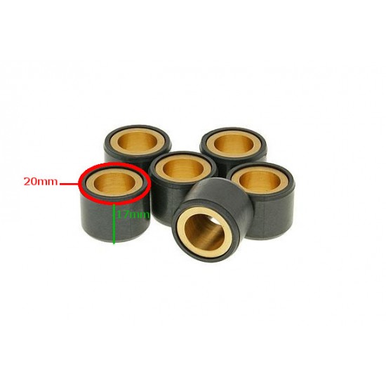 Roller weights -RMS- 20x17mm 9.5g x6