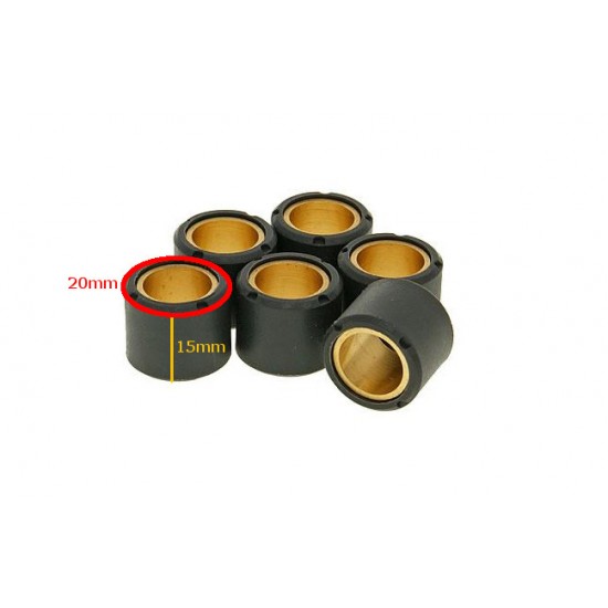 Roller weights -RMS- 20x15mm 14.5g x6