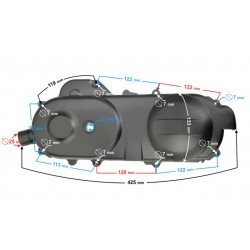 Kryt variátoru -EU- GY6 (4taktní) 50 ccm (139QMA/B) - 40cm