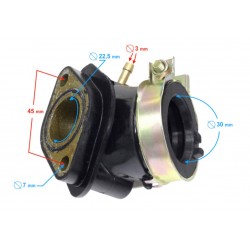 Příruba sání - ČÍNA - GY6 (4taktní 125 ccm (152QMI), 150 ccm (157QMJ)