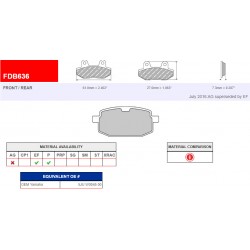 Brzdové destičky -EU- FDB636