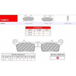 Brzdové destičky -EU- FDB672, FDB783