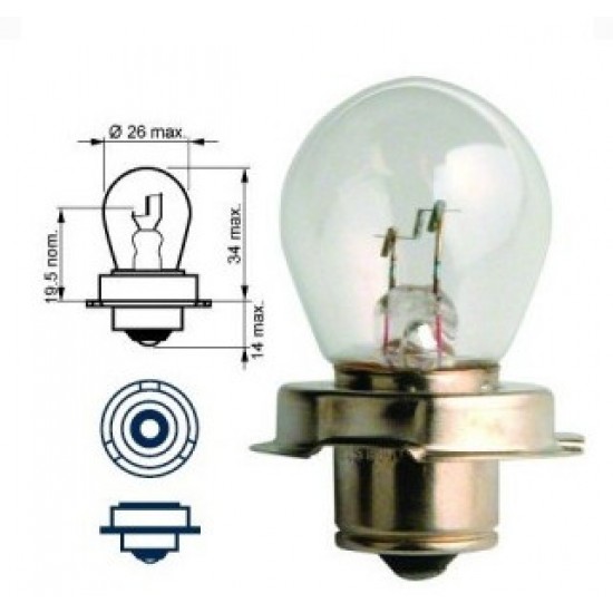 Light bulb -EU- FOR HEADLIGHT PIAGGIO CIAO 6V/15W P26S S3