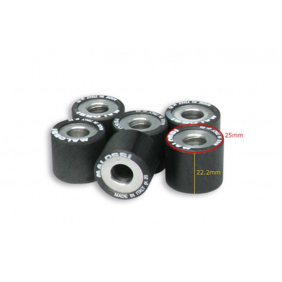 Roller weights -MALOSSI- 25x22.2mm 20.0g x6
