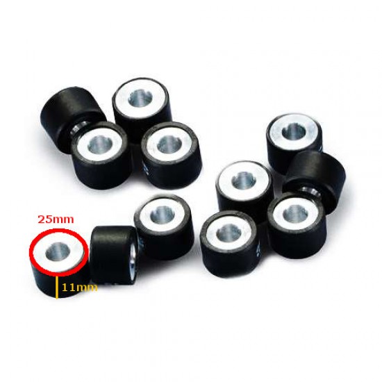 Roller weights -POLINI- 25x11mm 8.7g x12 FOR YAMAHA T-MAX