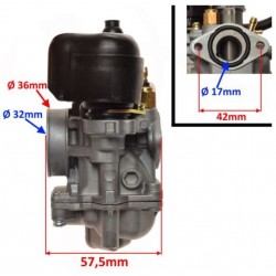 Karburátor -EU- SUZUKI AD/KATANA 50ccm 42mm střed-střed