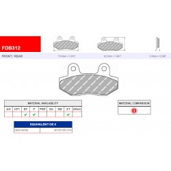Brzdové destičky -EU- FDB312