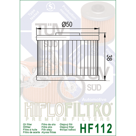 Oil filter -HIFLO- HF112