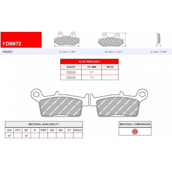 BRAKE PADS -VICMA- FDB672,FDB539,FDB783