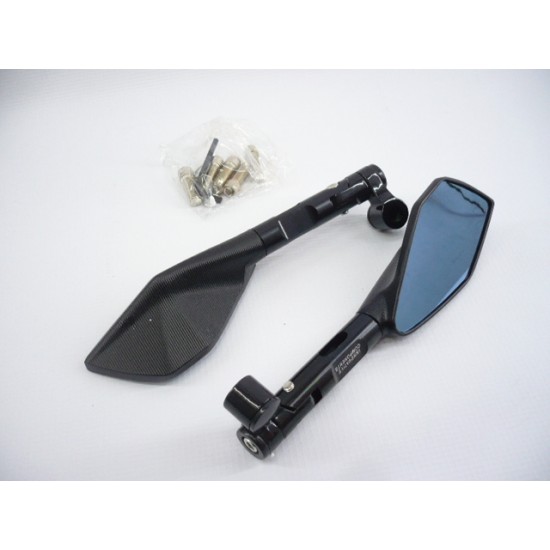 Mirrors kit -EU- bolt-10mm and 8mm RACING STYLE arm-95mm black