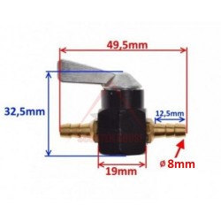 Benzinový kohout -WM- ruční ON/OFF ф=8mm