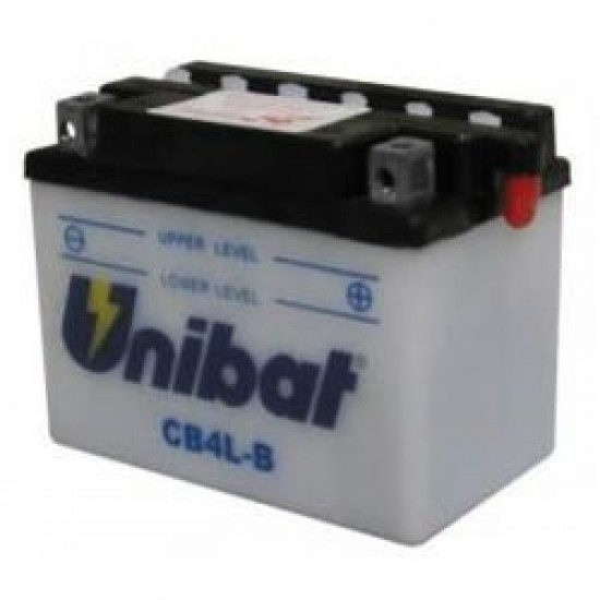 Battery -UNIBAT- 4Ah 12V serviceable CB4L-B, YB4L-B