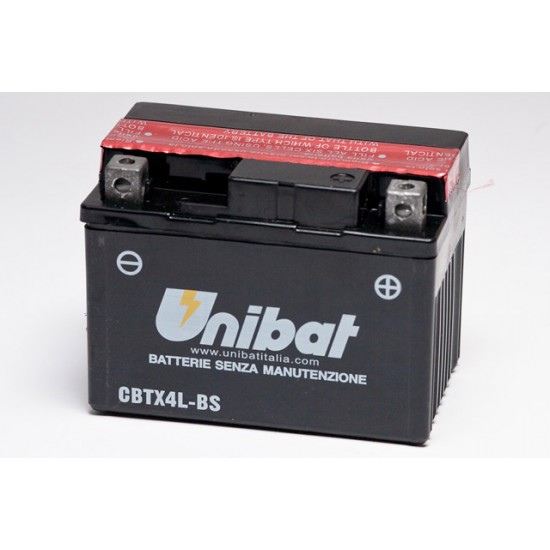 Baterie -UNIBAT- 3Ah 12V gelová CBTX4L-BS, YTX4L-BS