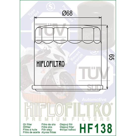 Oil filter -HIFLO- HF138