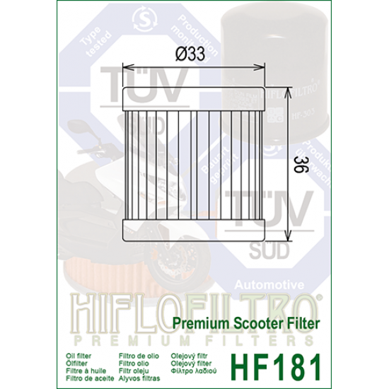 Oil filter -HIFLO- HF181