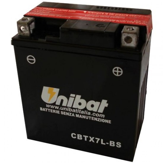 Battery -UNIBAT- 6Ah 12V CBTX7L-BS, YTX7L-BS