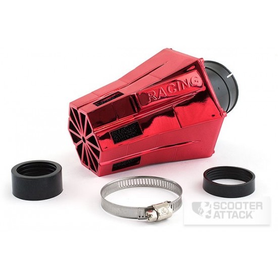 Vzduchový filtr -STR8- červený úhel=30 stupňů, připojení=28-35mm