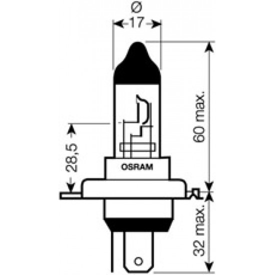 Light bulb -OSRAM- FOR HEADLIGHT PX43t HS1 12V 35/35W