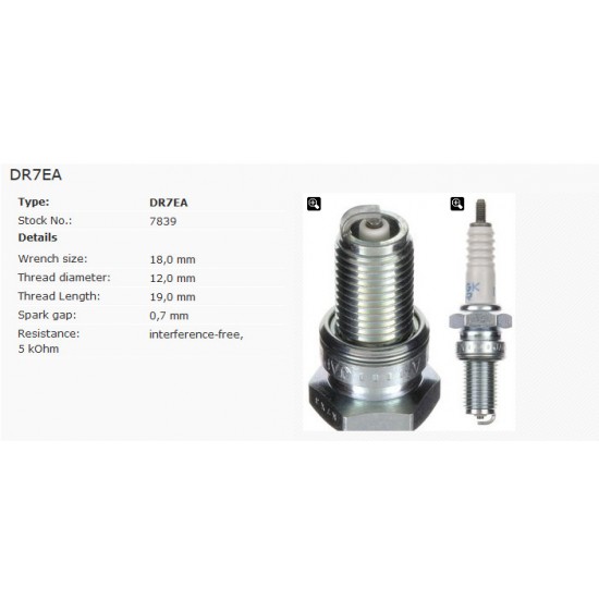 Spark plug -NGK- DR7EA 7839