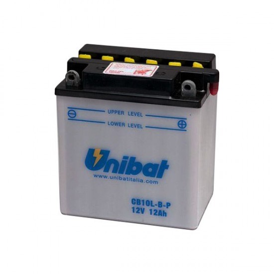 Battery -UNIBAT- 11Ah 12V serviceable ,CB10L-B2, CB10L-B-P, YB10L-BP
