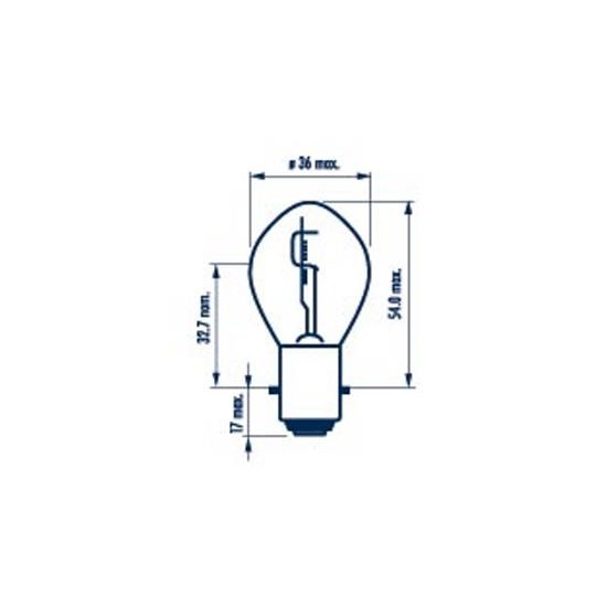 Light bulb -RMS- FOR HEADLIGHT S3 BA20D S2 35/35W