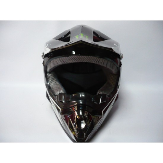 Helmet -EU- Monster cross, black with white, S, model 2886