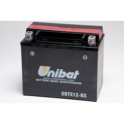 Baterie -UNIBAT- 10Ah 12V gelová CBTX12-BS, YTX12-BS