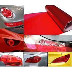 FÓLIE NA SVĚTLOMETY A BRZDOVÁ SVĚTLA - ČERVENÁ, šířka-300mm, délka-1000mm