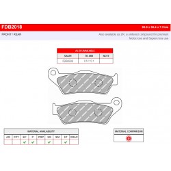 Brzdové destičky -FERODO- FDB2018EF (ECO FRICTION)