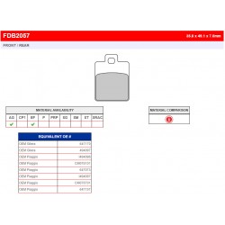 Brzdové destičky -FERODO- FDB2057EF (ECO FRICTION)