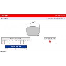 Brzdové destičky -FERODO- FDB2062EF (ECO FRICTION)