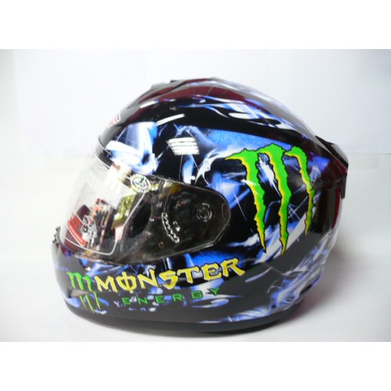 Helmet -S2- Monster black with blue, size L