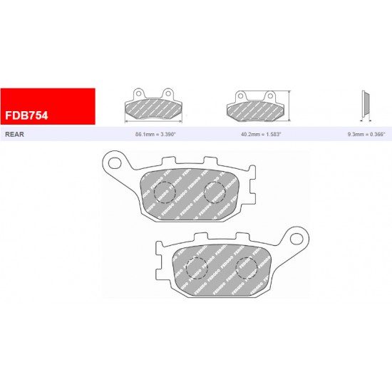 BRAKE PADS -FERODO- FDB754P (PLATINUM)