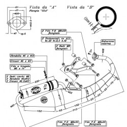 Výfuk -LEO VINCE- TT Piaggio Typhoon (před rokem 2002), Storm (před rokem 2002), Zip 50