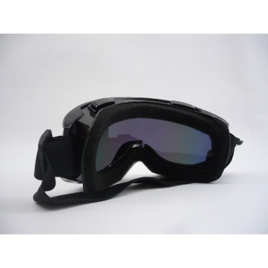 Goggles  -EU- motocross black frame, mirror viewfinder