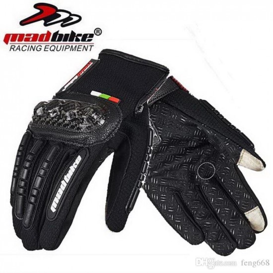 GLOVES -MAD BIKE- BLACK, SIZE L, MODEL MAD-06 CARBON SERIES