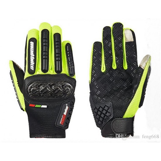 GLOVES -MAD BIKE- GREEN, SIZE M, MODEL MAD-06 CARBON SERIES