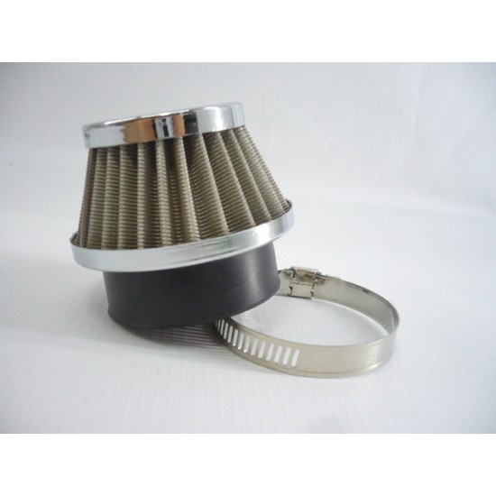 Vzduchový filtr -EU- SPORT kovová síťová přípojka s adaptéry=35,42,48mm, výška 61mm