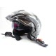 Helmet -VIRTUE- black, universal size, open with viewfinder and sunglasses