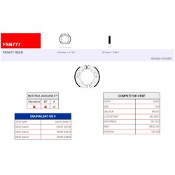Brzdové pakny -TRW LUCAS- 120x25,0mm MCS921 FSB777 Derbi Hunter Paddock, Italjet Torpedo Velocifero, Suzuki Address, Katana, AN