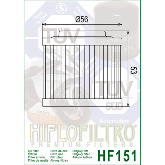 Olejový filtr -HIFLO FILTRO- HF151