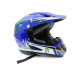 Helmet -EU- Monster cross, blue,  S/M, model 4049