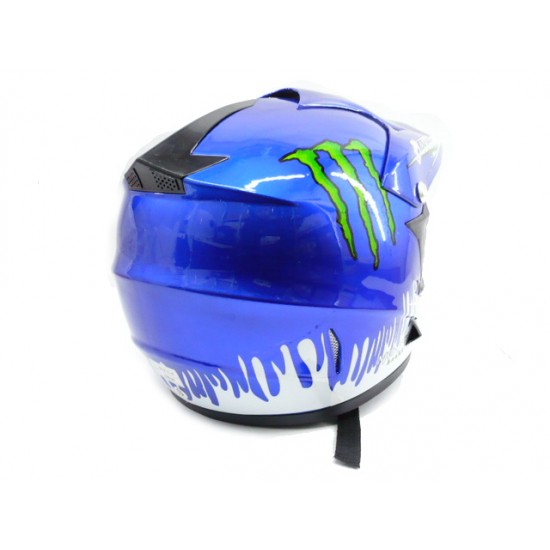 Helmet -EU- Monster cross, blue,  S/M, model 4049