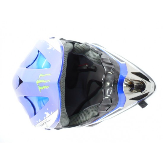 Helmet -EU- Monster cross, blue,  S/M, model 4049